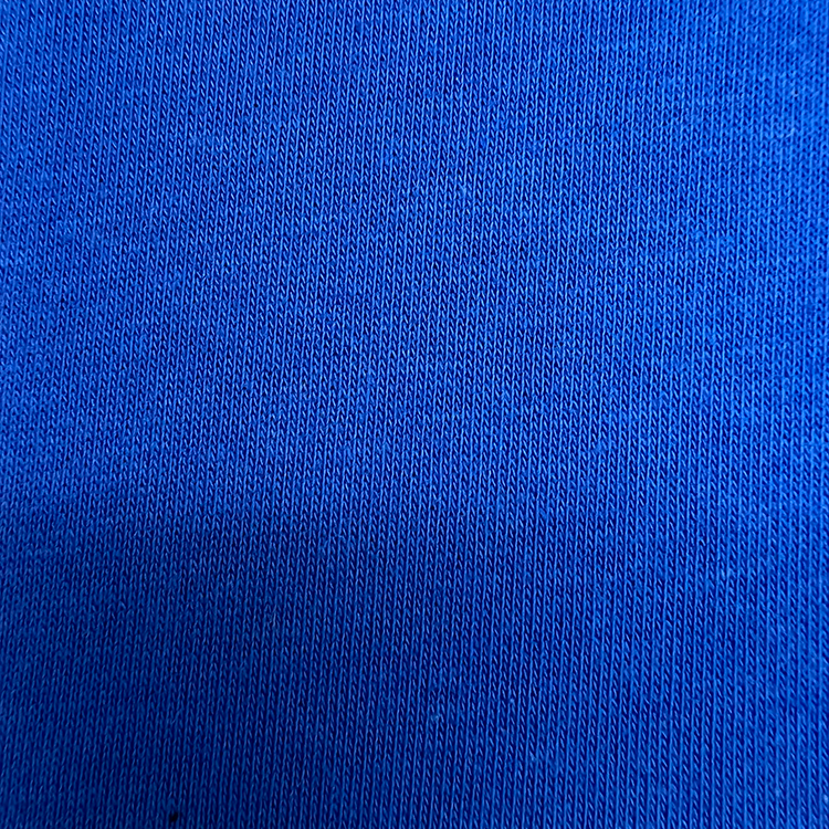 Tessuto in pile di poliestere-cotton blu reale per felpe, felpe con cappuccio e abbigliamento casual
